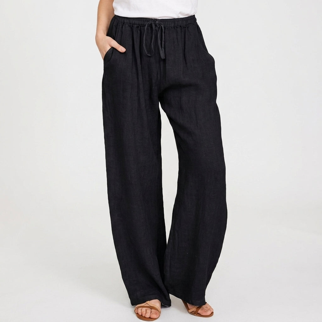 Lightweight Elastic Waist Summer Pants For Women
