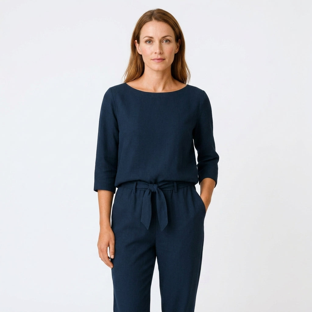Women’s Vintage-Inspired Relaxed Two-Piece Outfit Set
