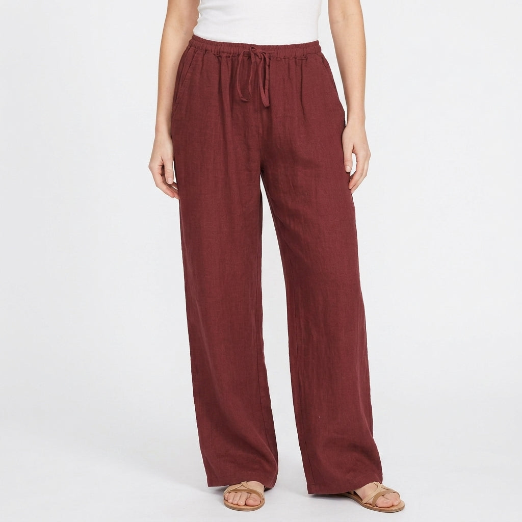 Lightweight Elastic Waist Summer Pants For Women