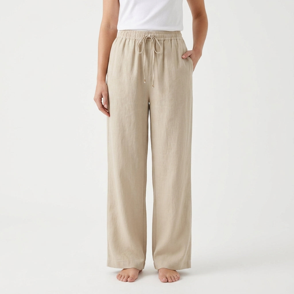 Relaxed Drawstring Casual Pants For Women