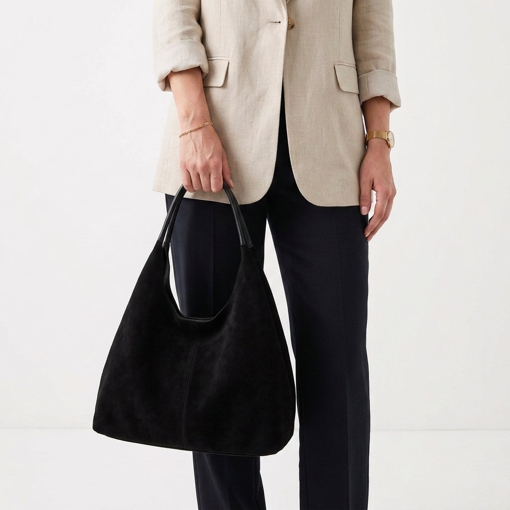 Nubuck Leather Shoulder Bag For Women