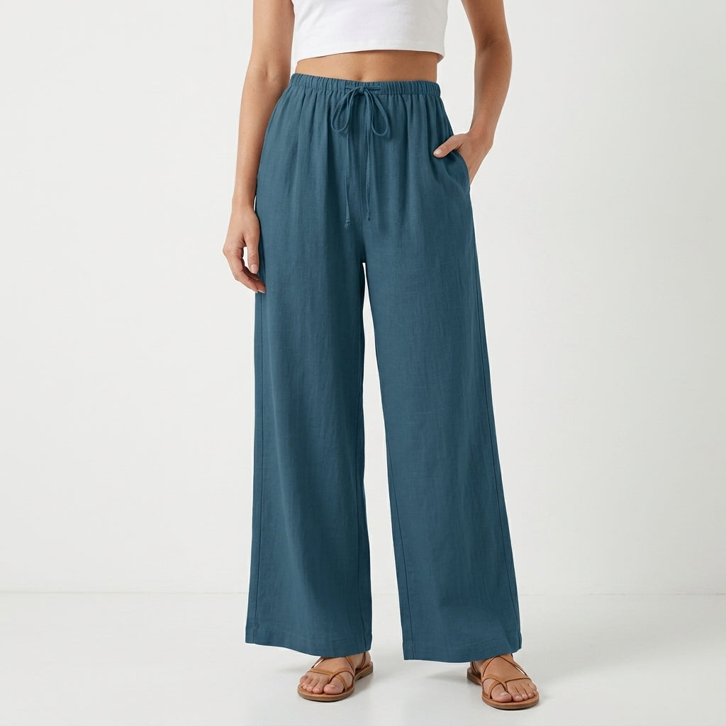 Relaxed Drawstring Casual Pants For Women