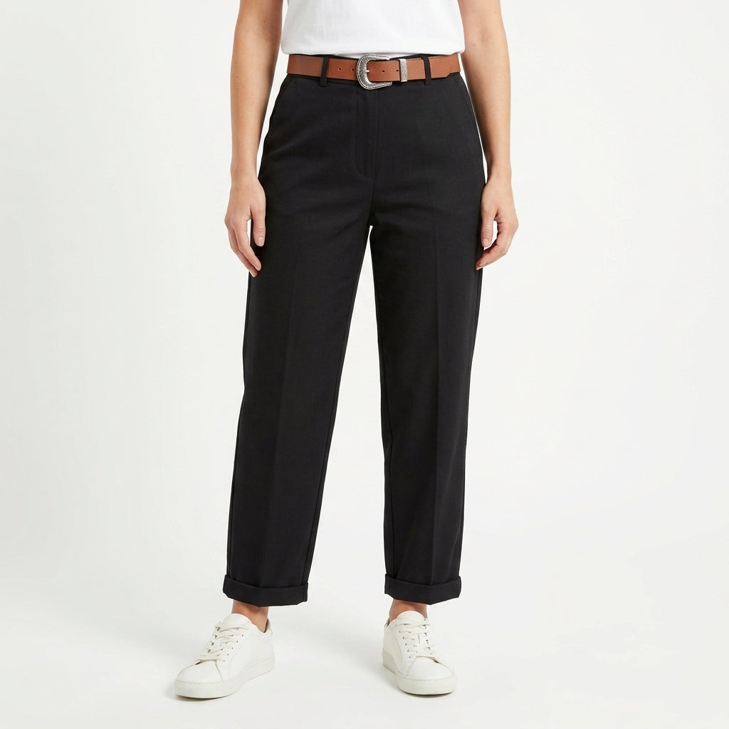 Classic Straight High Waist Pants For Women