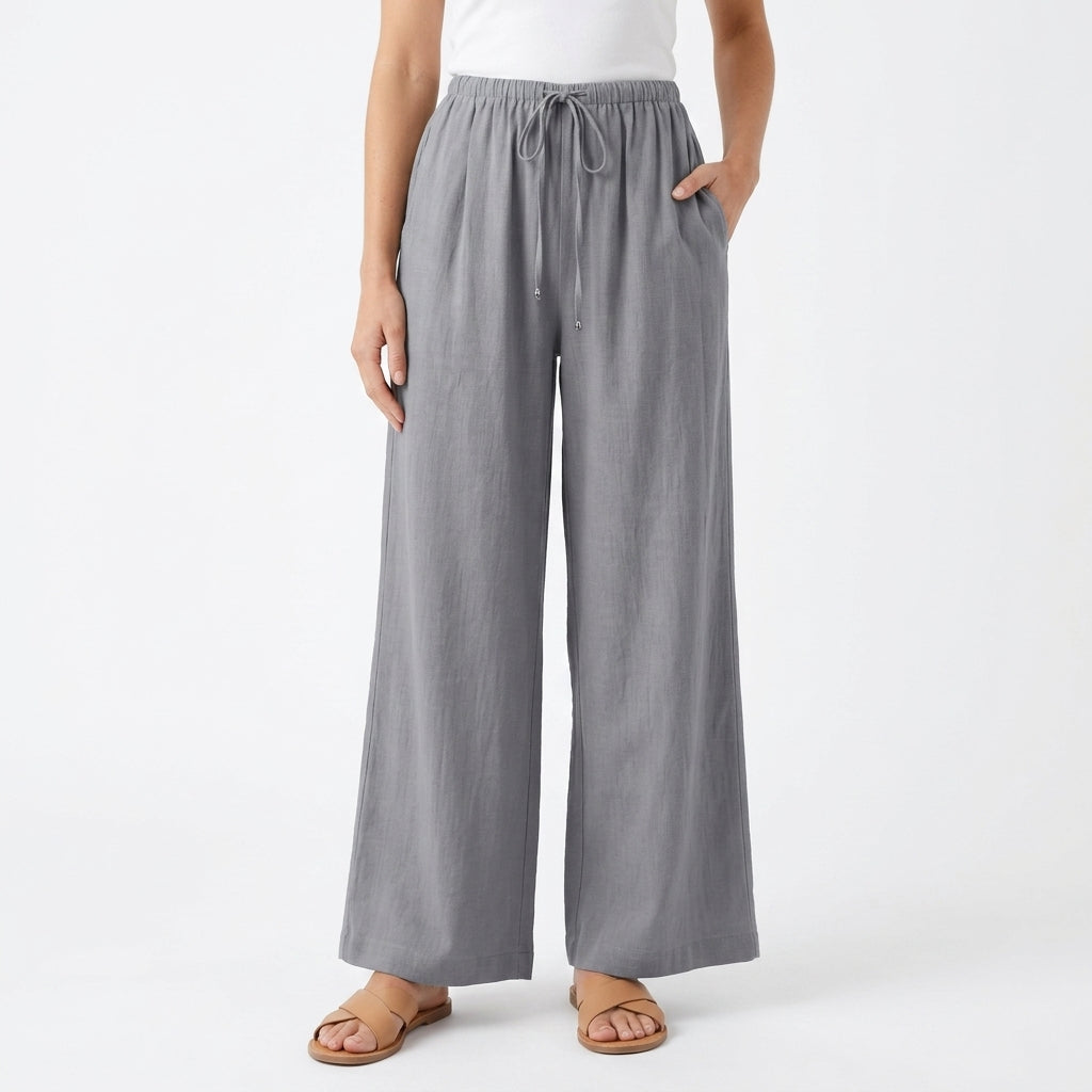 Relaxed Drawstring Casual Pants For Women