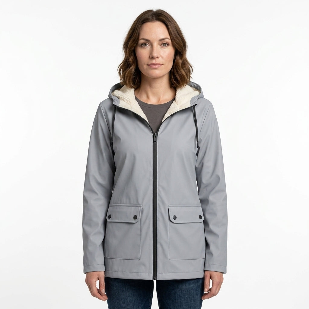 Faux Fur Lined Waterproof Puffer Jacket For Women