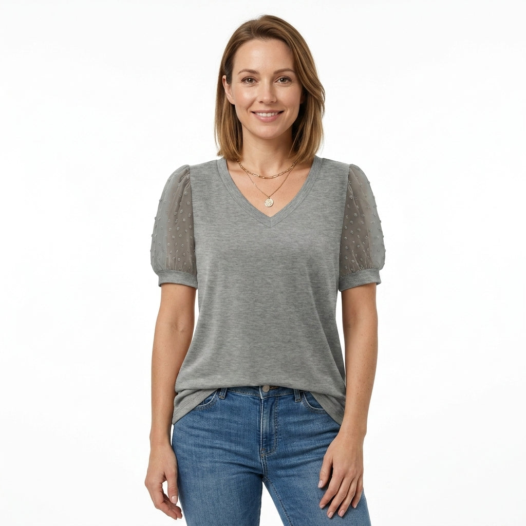 Lightweight V-Neck Top For Women