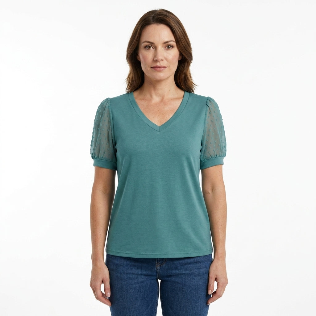 Lightweight V-Neck Top For Women