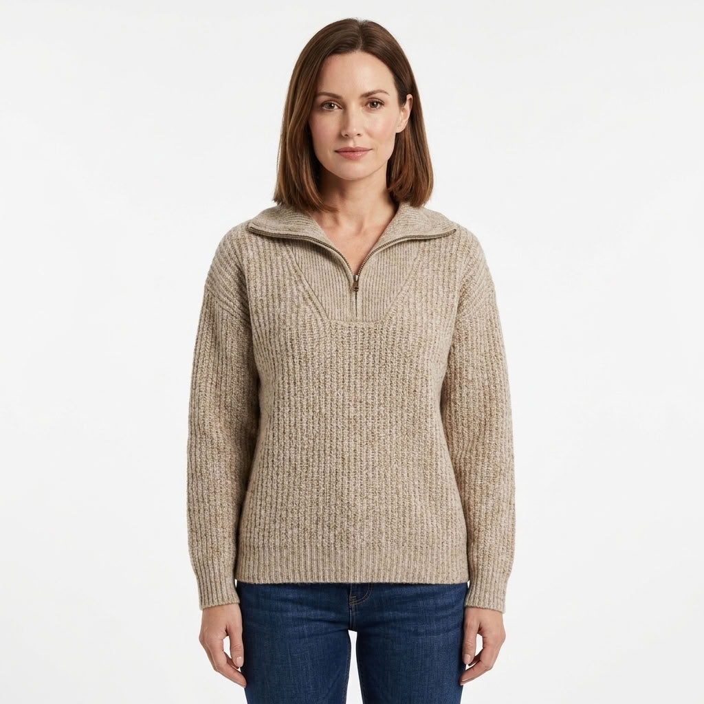 Jadeit | Elegancki i Wszechstronny sweter zapinany na zamek