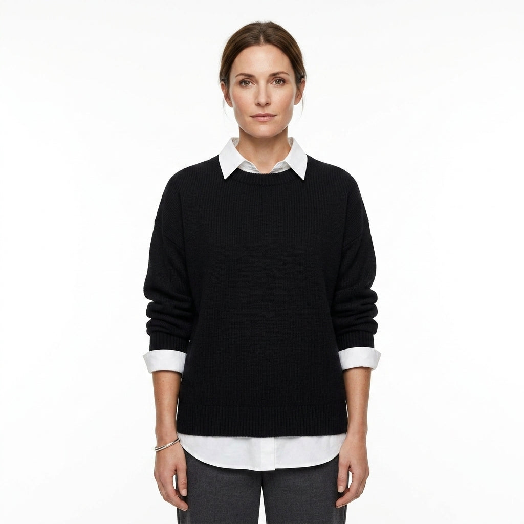 Relaxed Long Sleeve Everyday Sweater For Women
