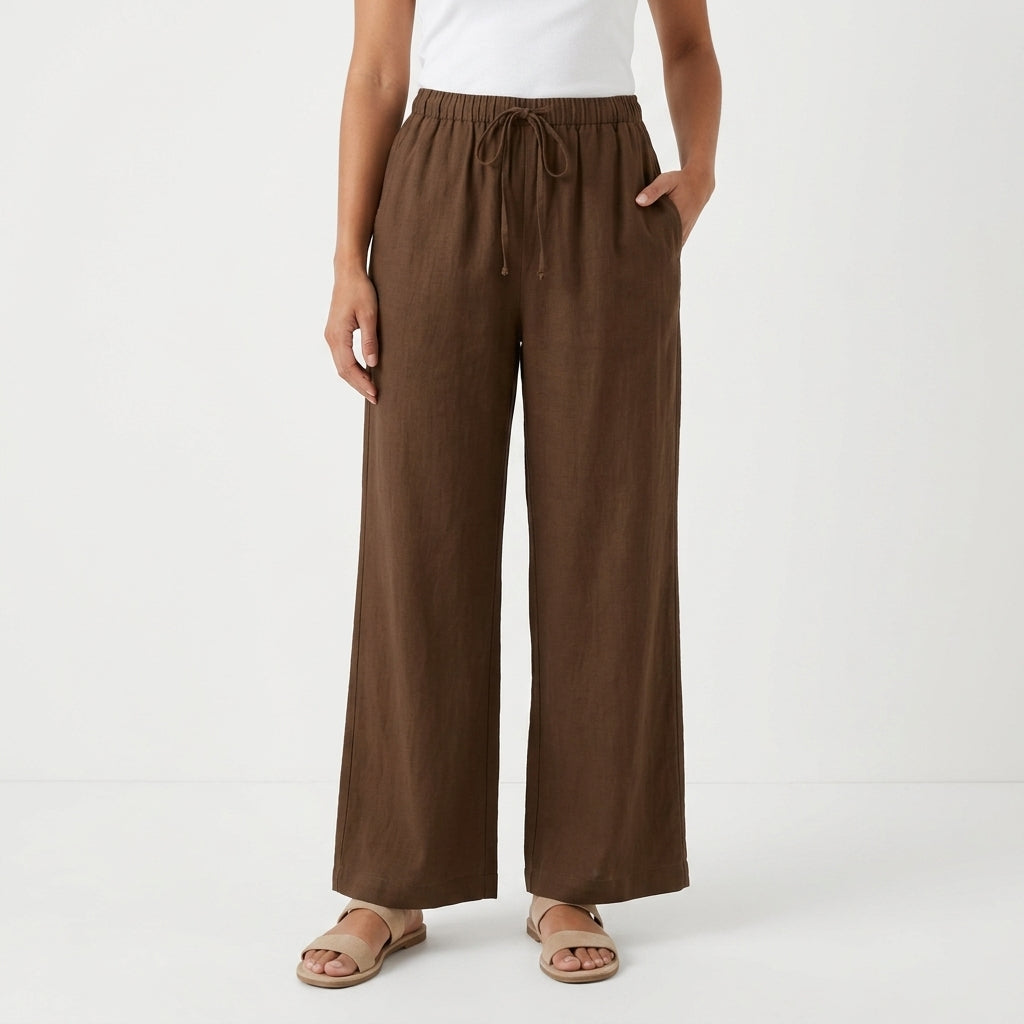 Relaxed Drawstring Casual Pants For Women
