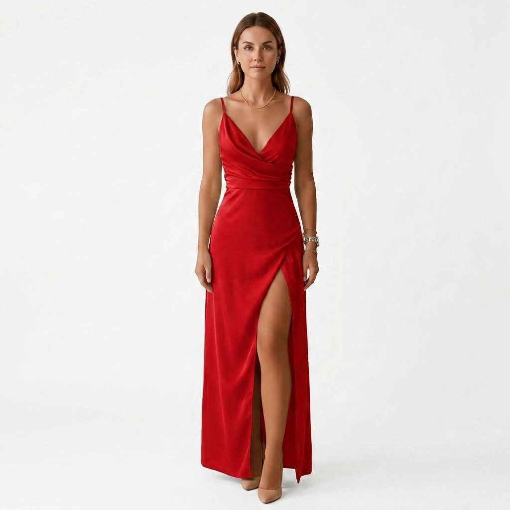 Satin Tailored Occasion Dress For Women