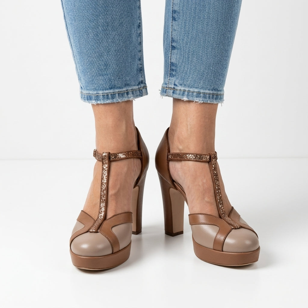 Women’s Cushioned Classic Heels With Rounded Toe