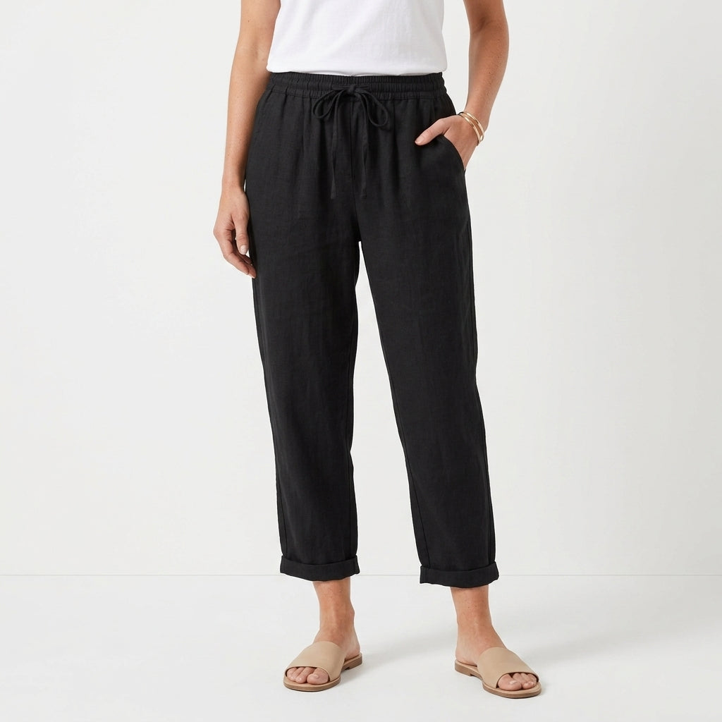 Straight Leg High Waist Pants For Women
