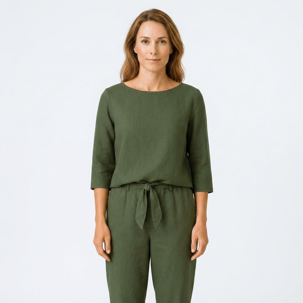 Women’s Vintage-Inspired Relaxed Two-Piece Outfit Set