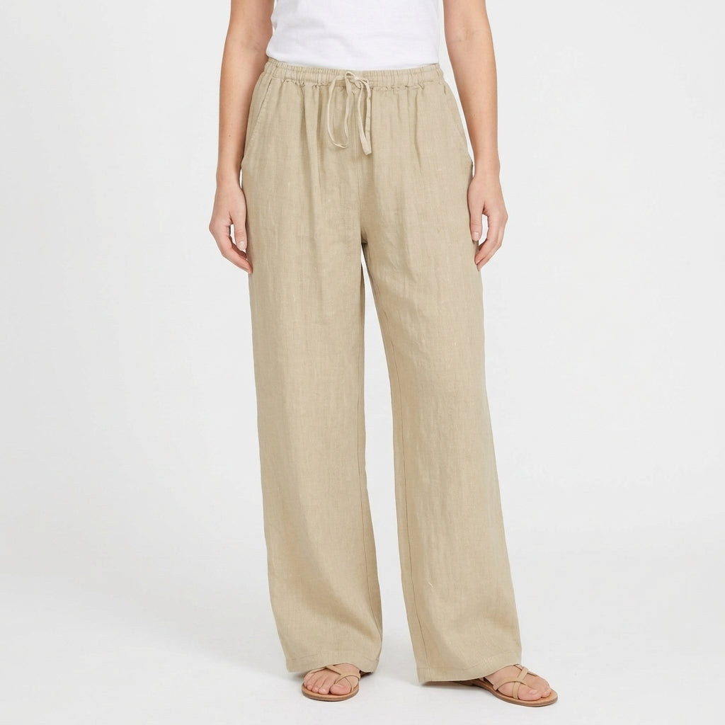 Lightweight Elastic Waist Summer Pants For Women