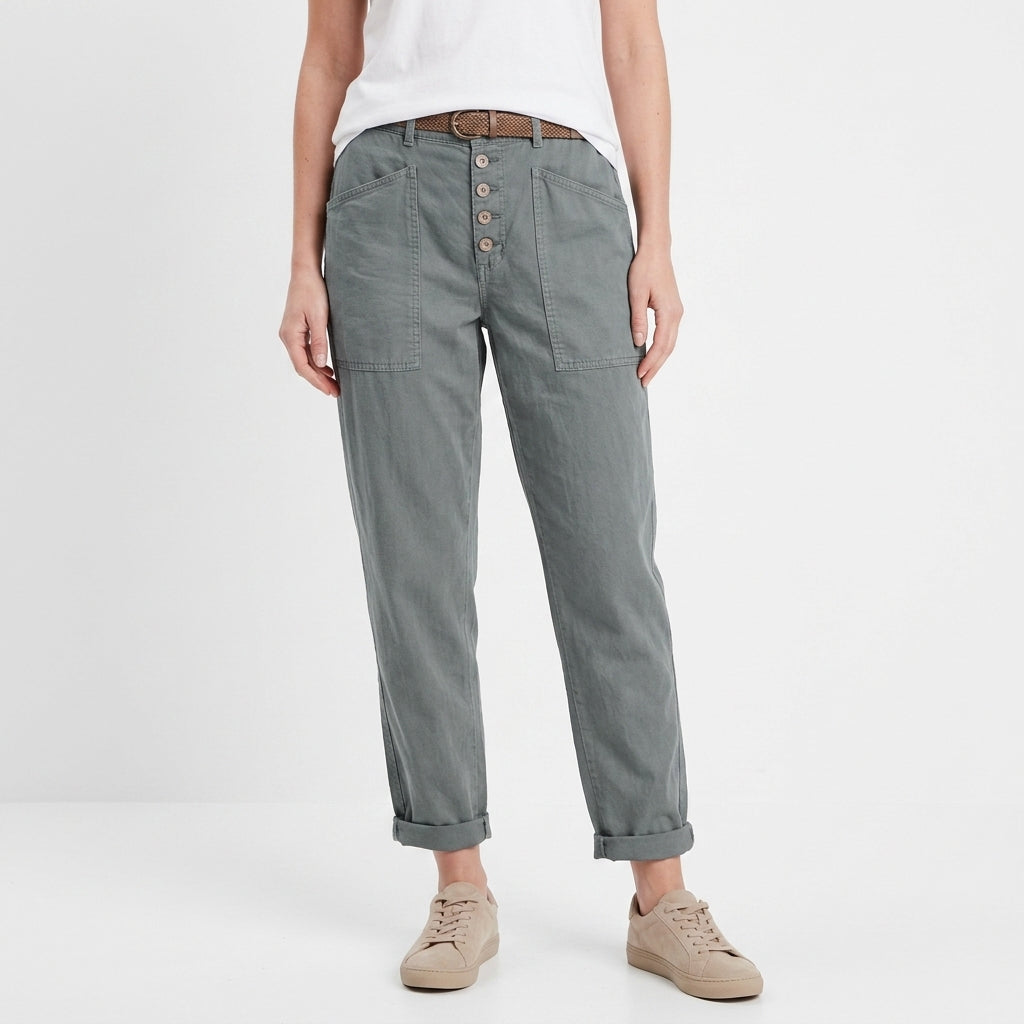 High Waist Utility Pants For Women