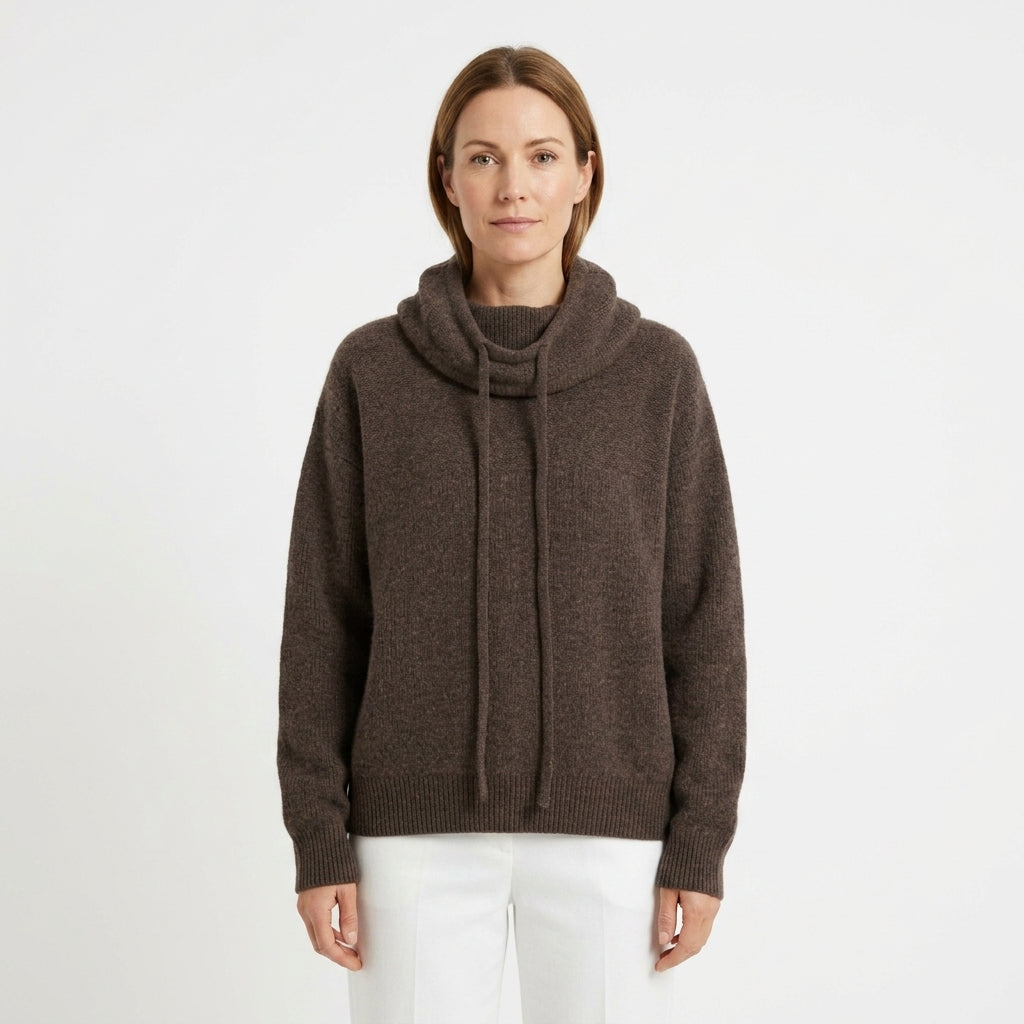 Minimalist Oversized Turtleneck Sweater For Women