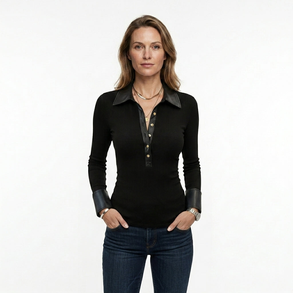 Button Front Panel Top For Women