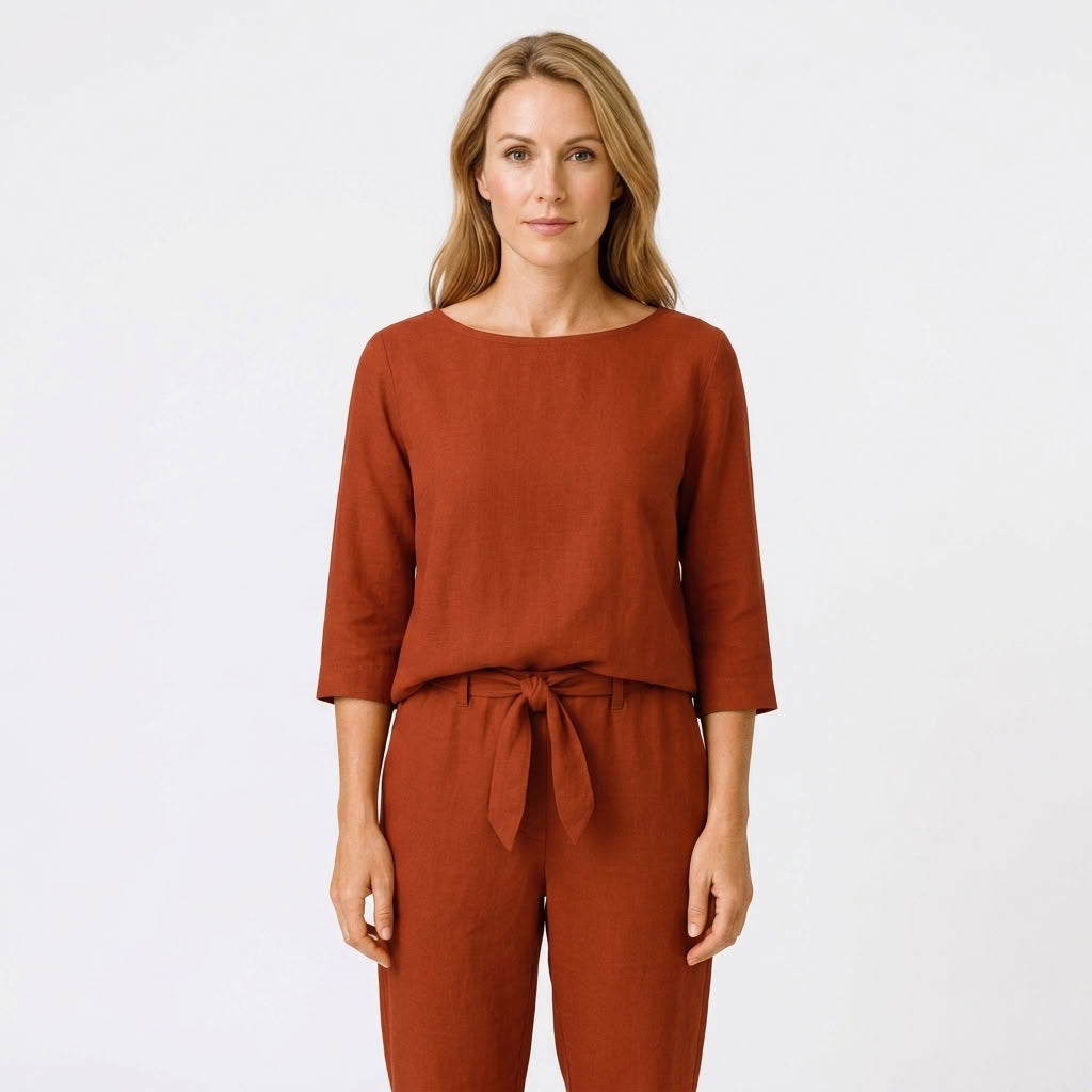 Women’s Vintage-Inspired Relaxed Two-Piece Outfit Set