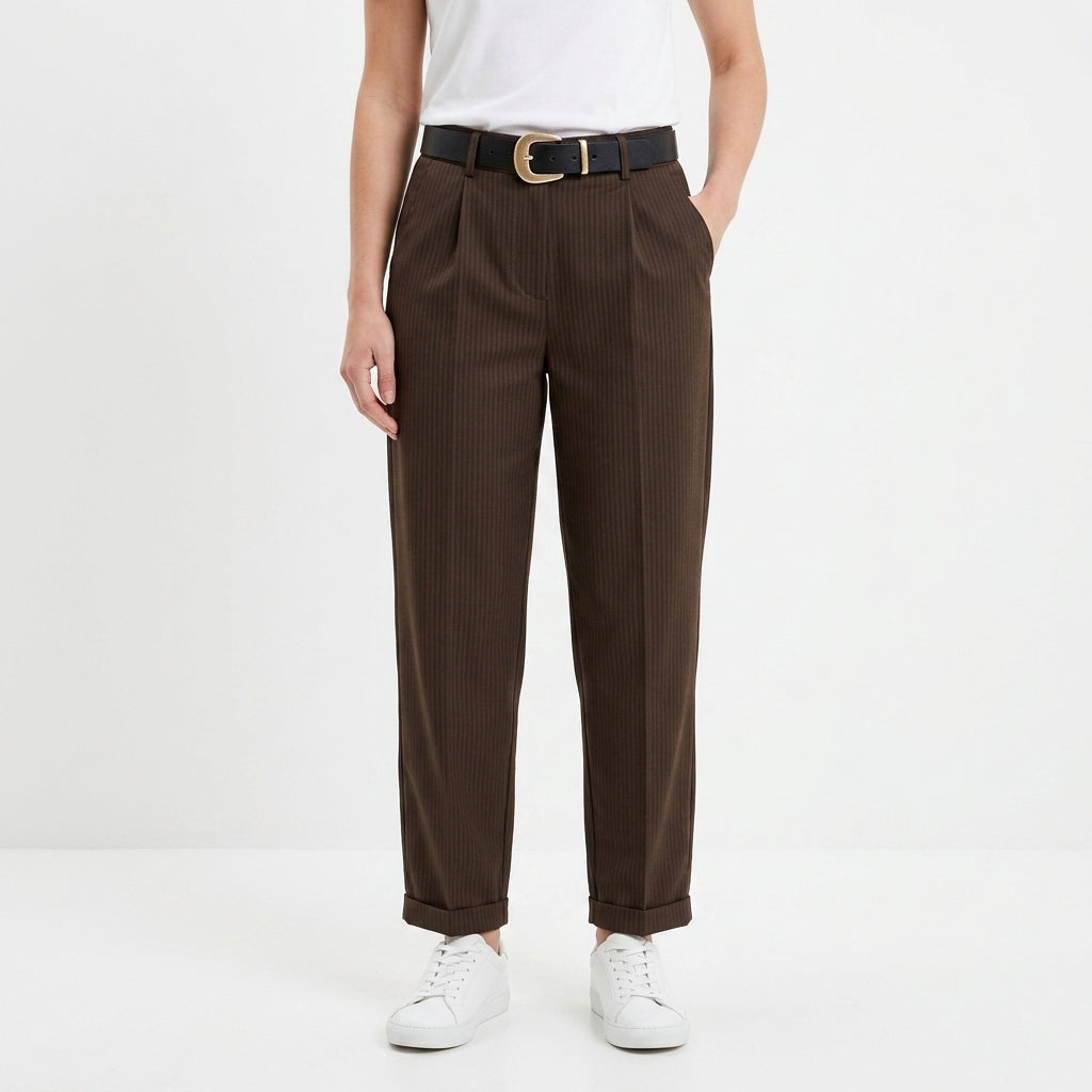 Classic Straight High Waist Pants For Women