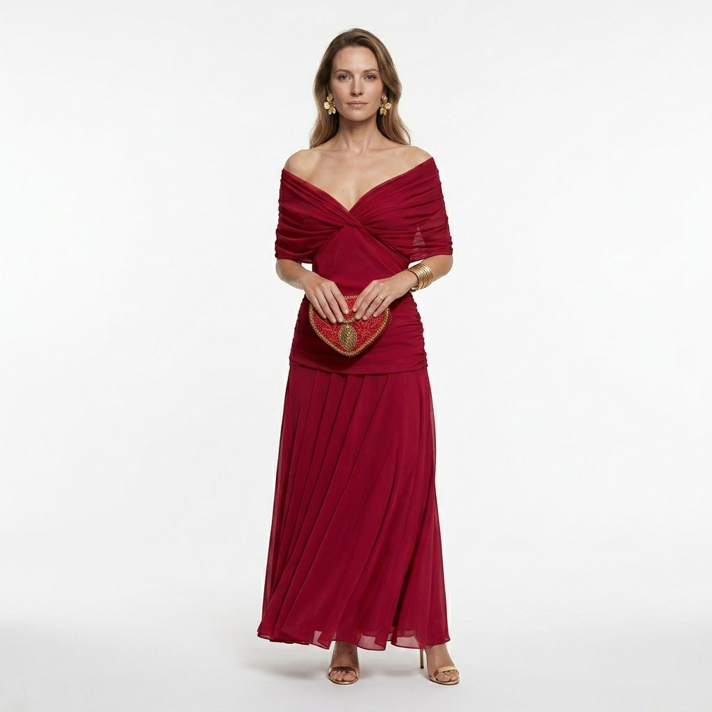 Floral V-Neck Maxi Dress For Women