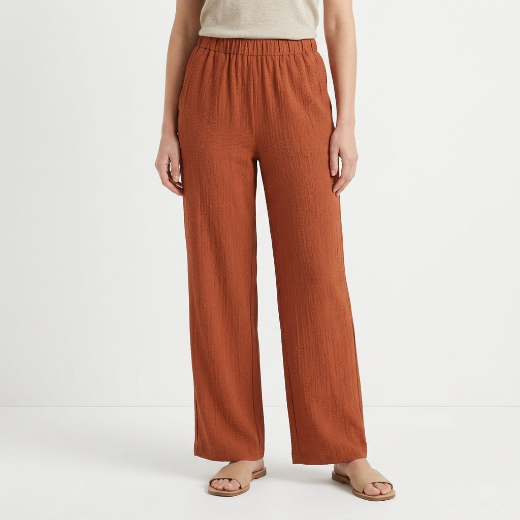 Modern High Rise Wide Leg Pants For Women