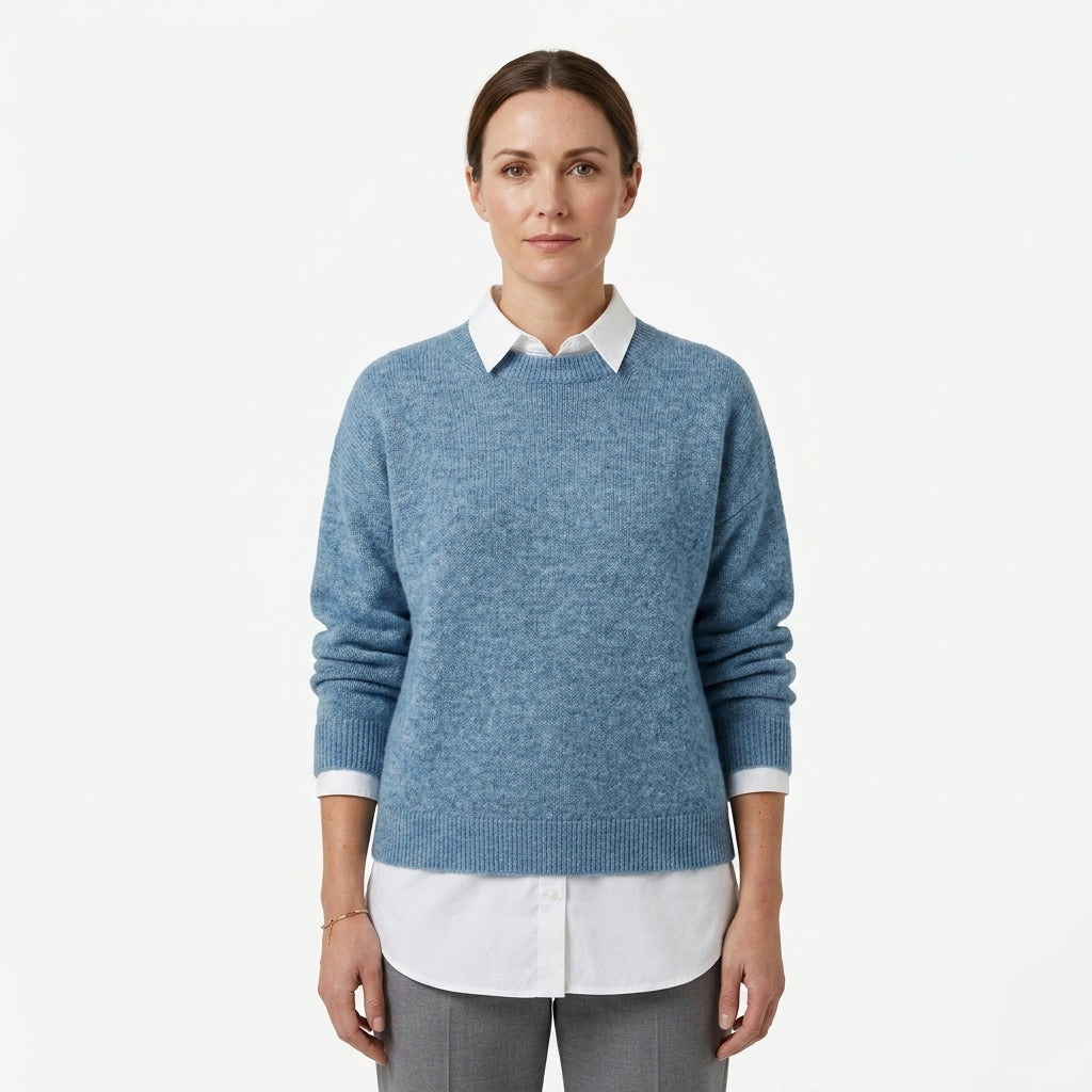 Relaxed Long Sleeve Everyday Sweater For Women