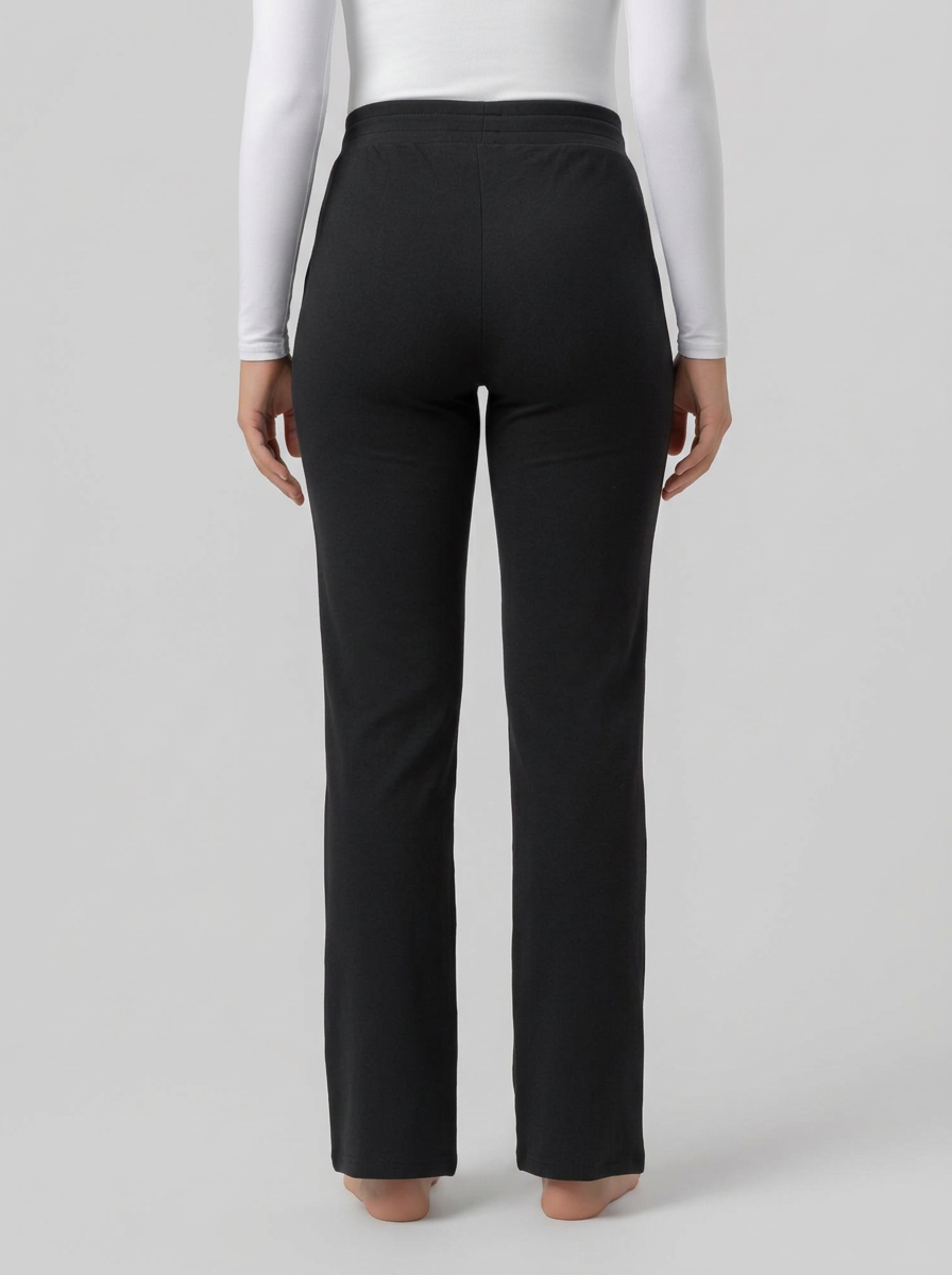 Women’s Warm Straight-Leg Sweatpants With Ribbon Waist