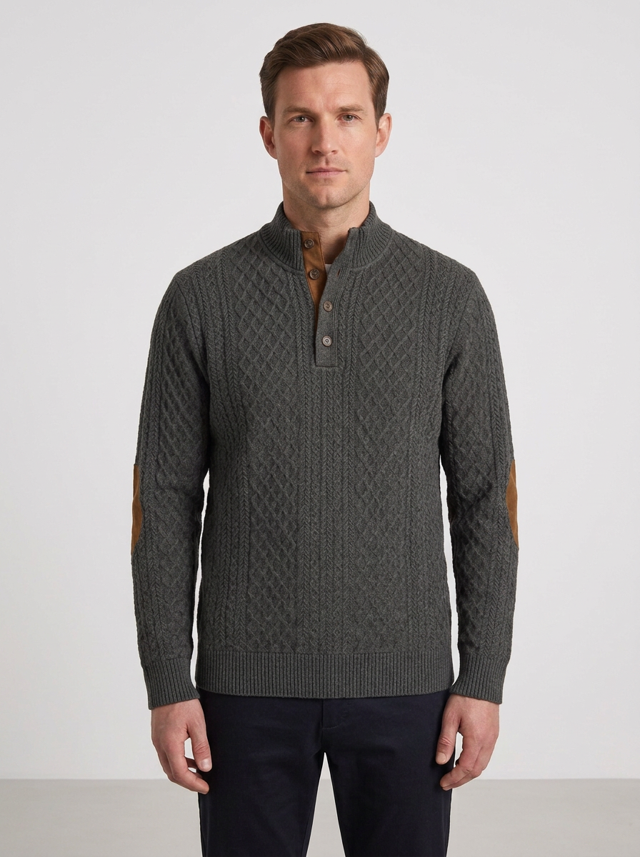Soft-Feel High-Collar Pullover For Everyday Layering