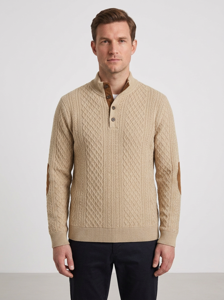 Soft-Feel High-Collar Pullover For Everyday Layering