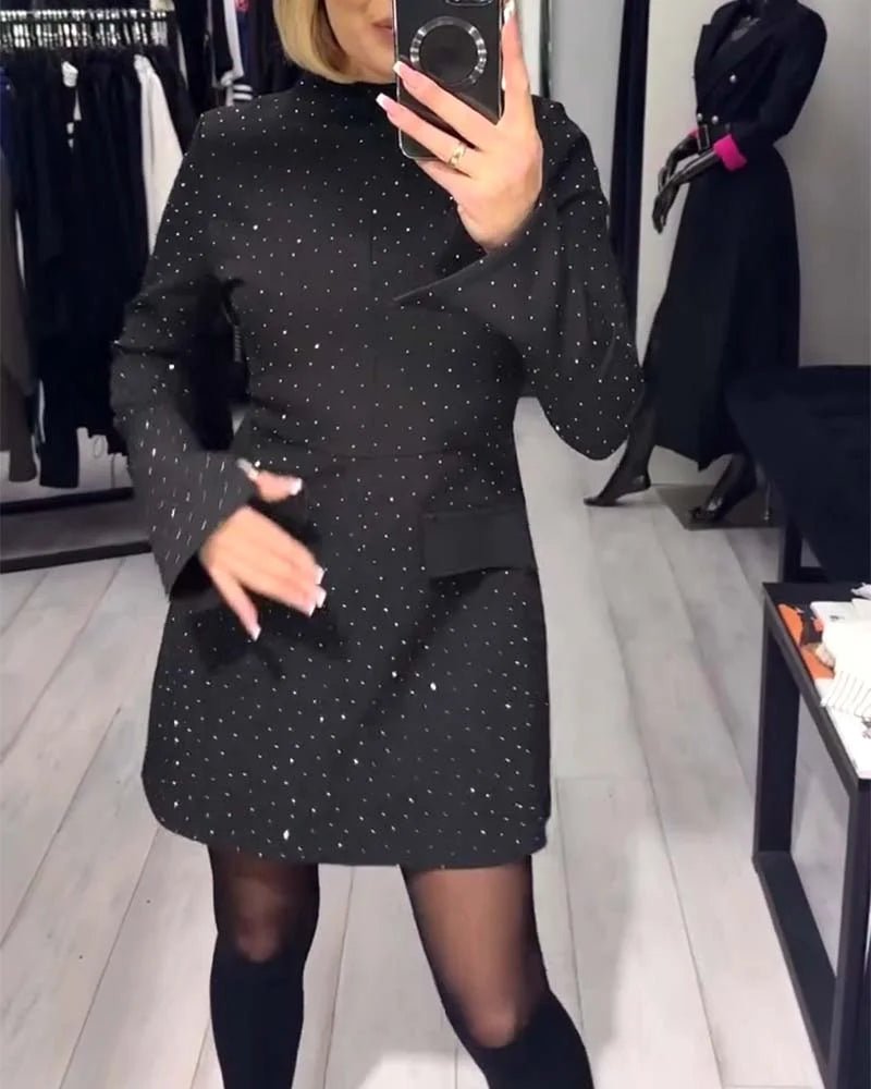 Agnieszka™ Elegancka błyszcząca sukienka w cekiny 💫 - Kup online w Zorah