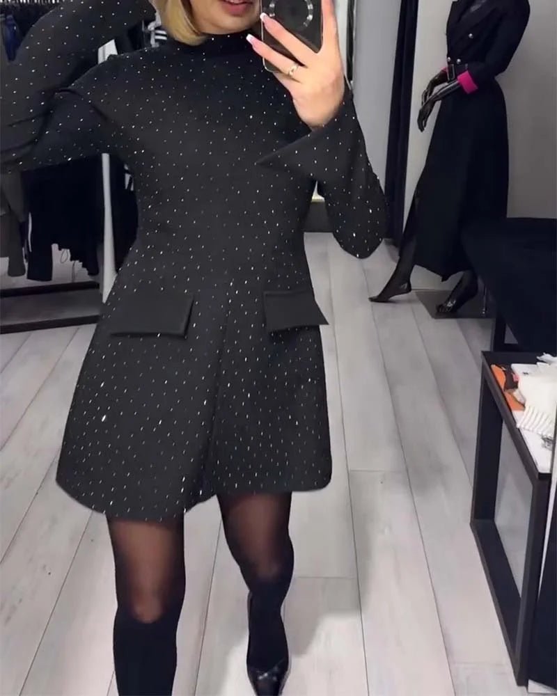 Agnieszka™ Elegancka błyszcząca sukienka w cekiny 💫 - Kup online w Zorah