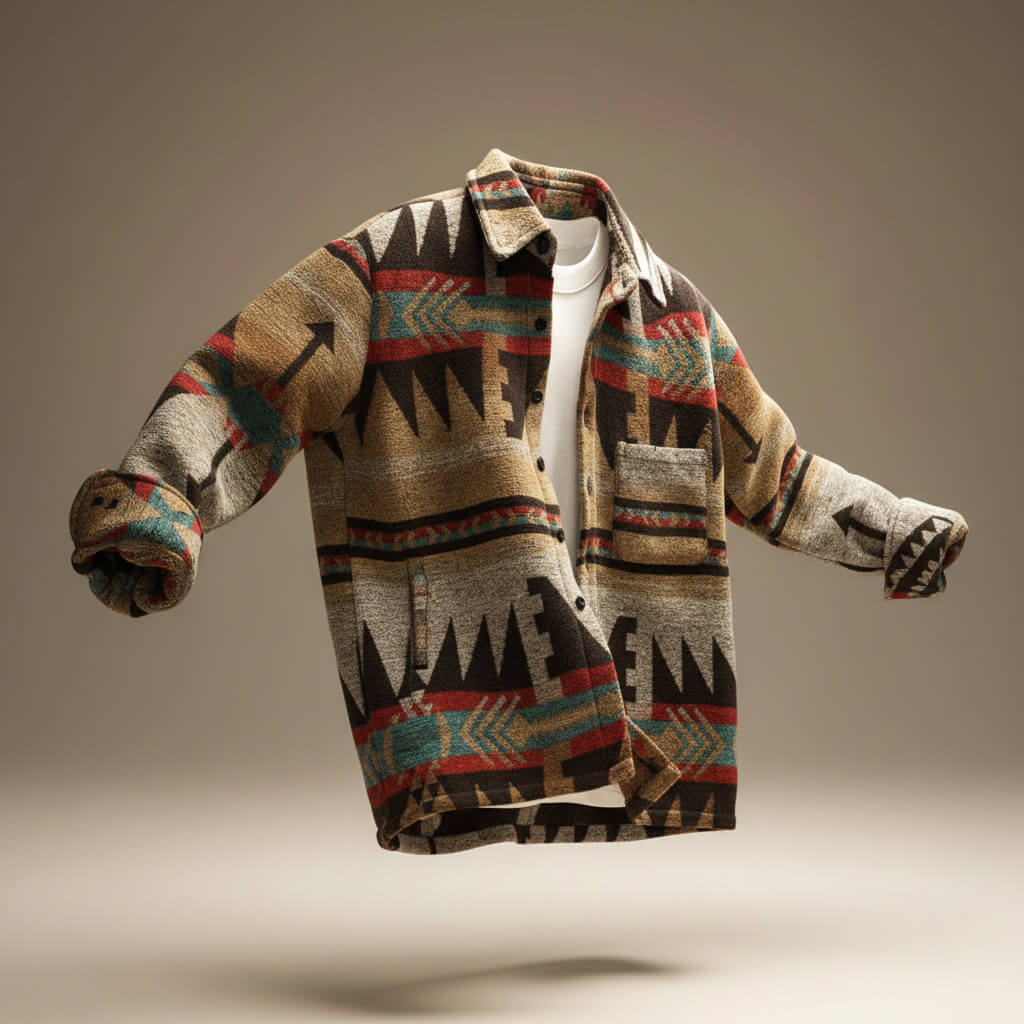Austin | Winter Patterned Shirt Jacket - Kup online w Zorah