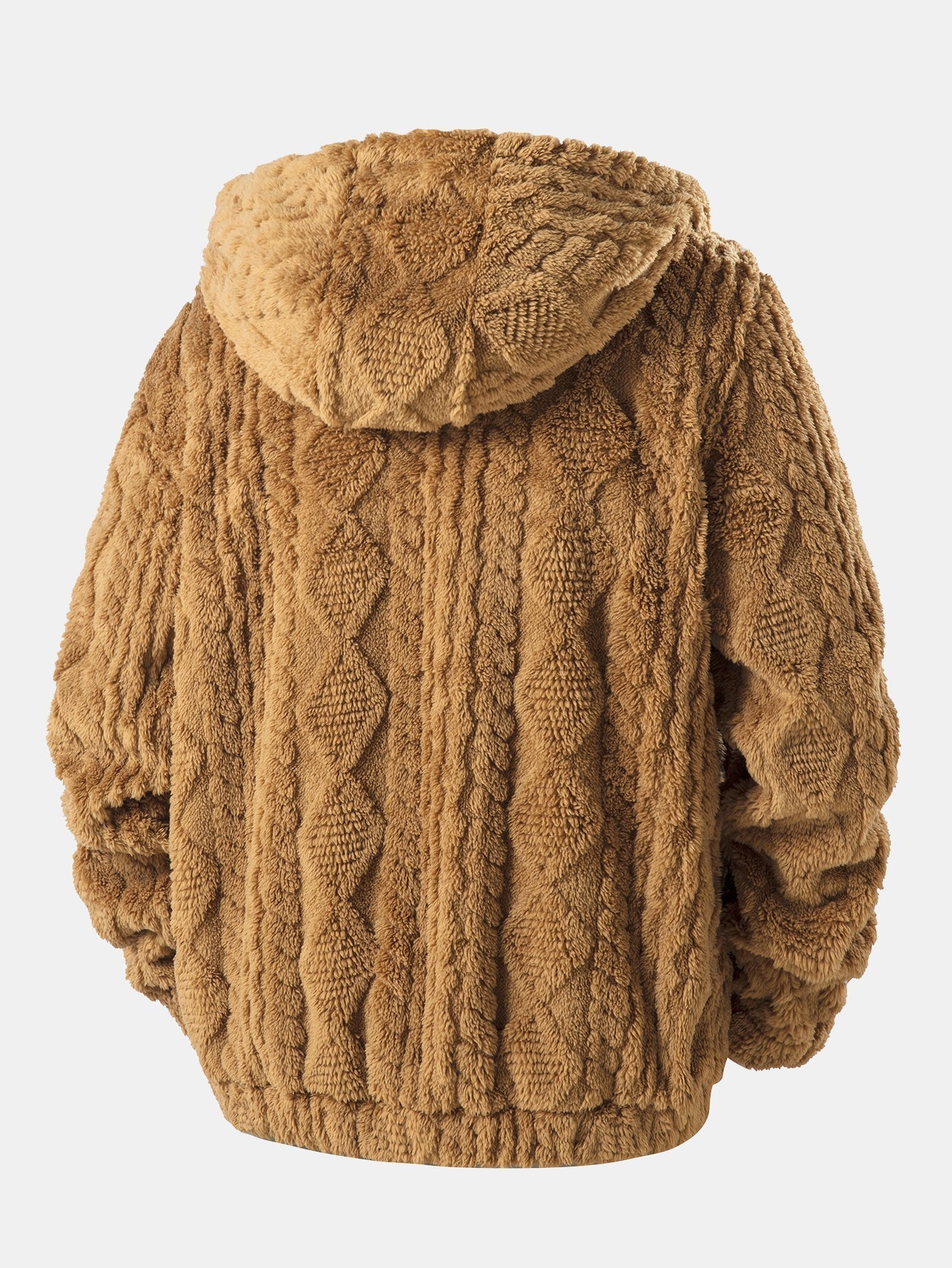 Bert | Geometric Jacquard Teddy Hoodie - Kup online w Zorah