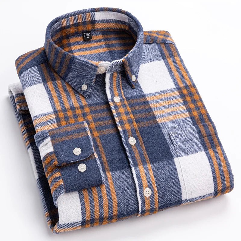 Dave | Kasner Long Sleeve Plaid Cotton Shirt - Kup online w Zorah