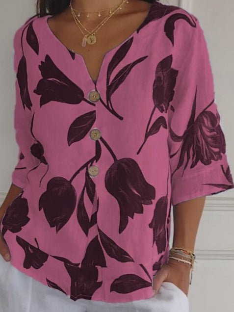 Elisa | Luźna Koszula Kwiatowa - Kup online w Loafis