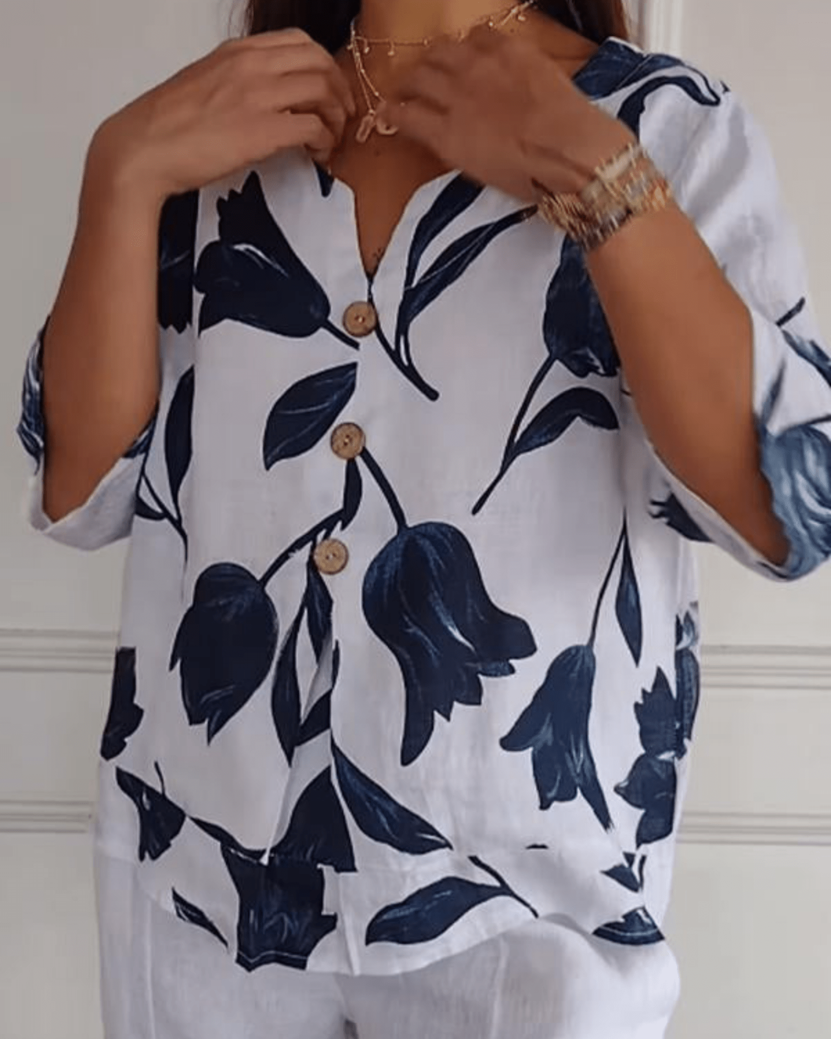 Elisa | Luźna Koszula Kwiatowa - Kup online w Loafis