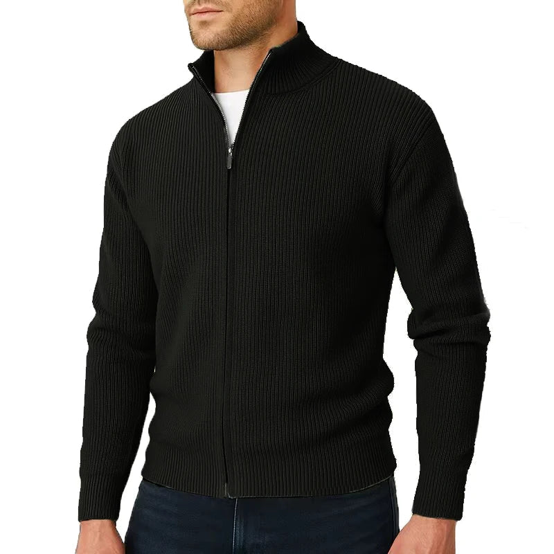 Elliot | Classic Ribbed Full - Zip Sweater - Kup online w Zorah