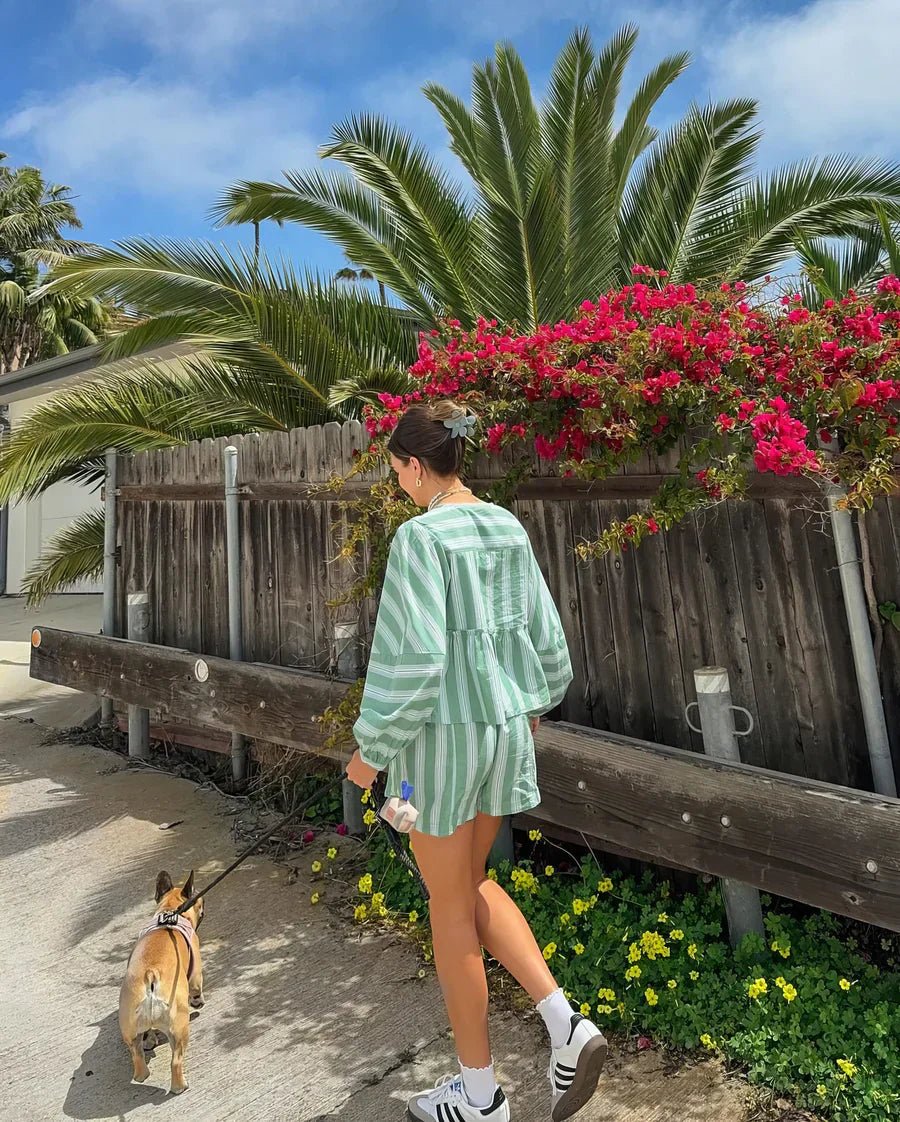 Grażyna | Letni komplet w paski - Kup online w Loafis