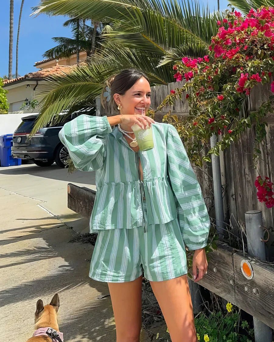 Grażyna | Letni komplet w paski - Kup online w Loafis