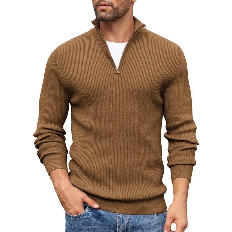 Luca | Ribbed Half - Zip Sweater - Kup online w Zorah