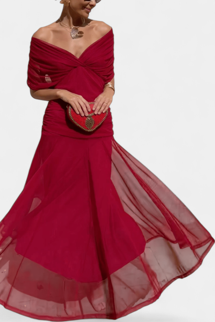 Magda™ | Floral Maxi Dress with V - Neck - Kup online w Zorah