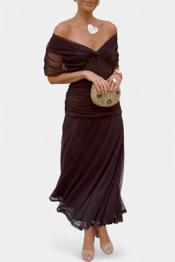 Magda™ | Floral Maxi Dress with V - Neck - Kup online w Zorah