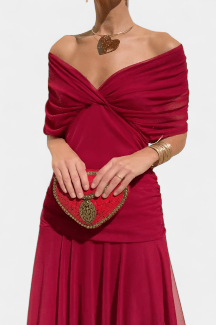 Magda™ | Floral Maxi Dress with V - Neck - Kup online w Zorah