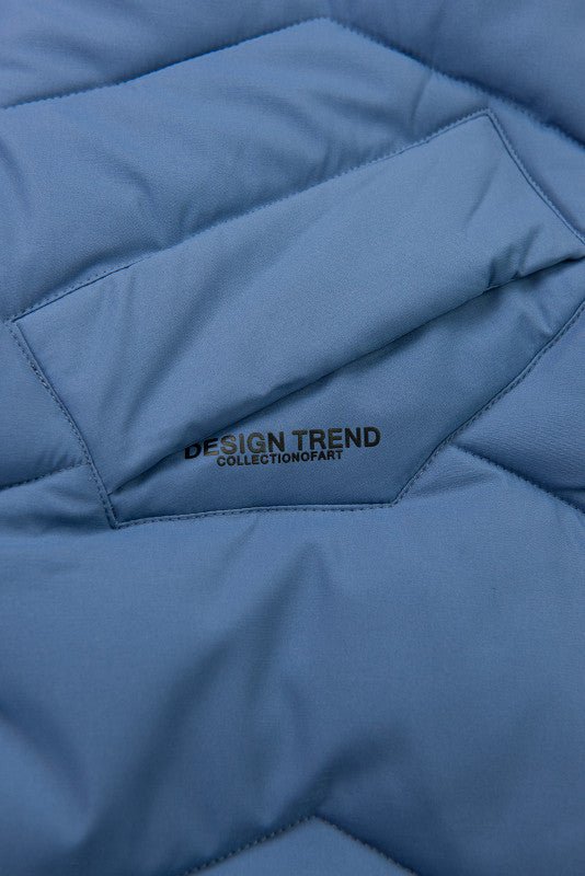 Modrá zimní bunda s kapucí FROST - Kup online w Zorah