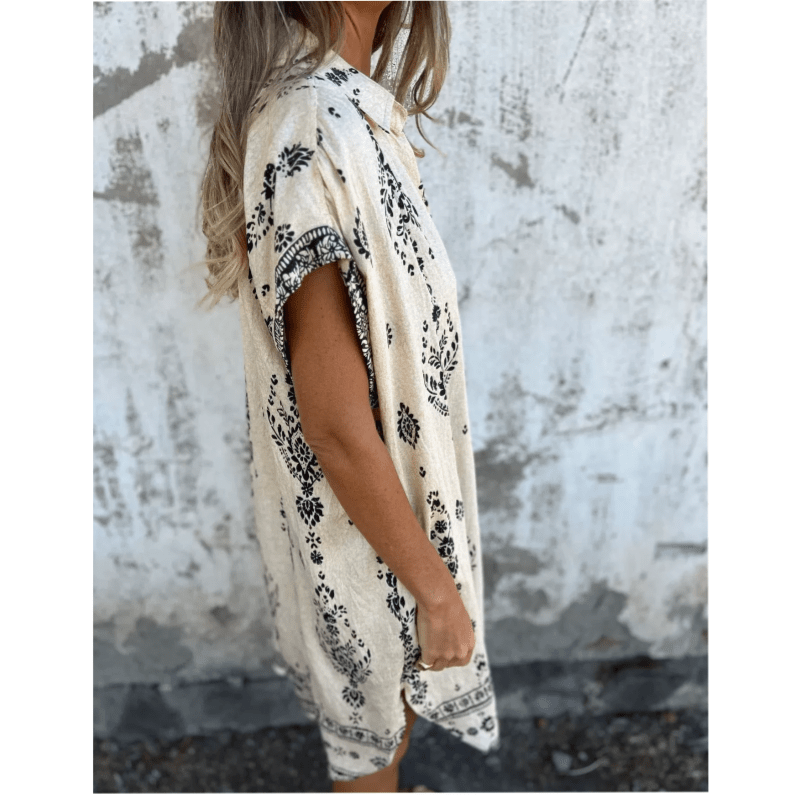 Sabina | Sukienka Koszulowa Midi w Stylu Boho - Kup online w Loafis