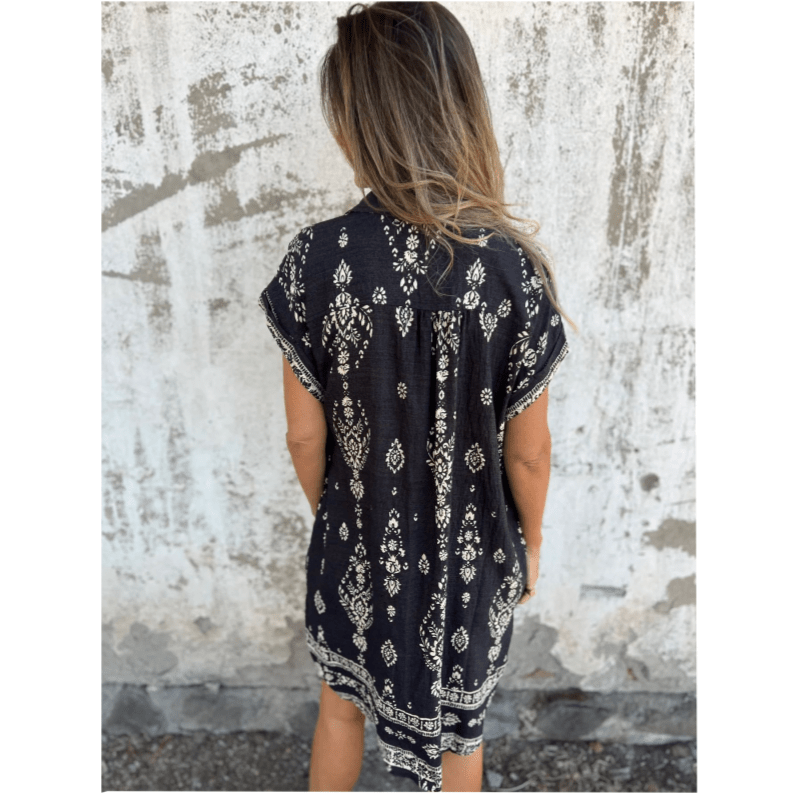 Sabina | Sukienka Koszulowa Midi w Stylu Boho - Kup online w Loafis