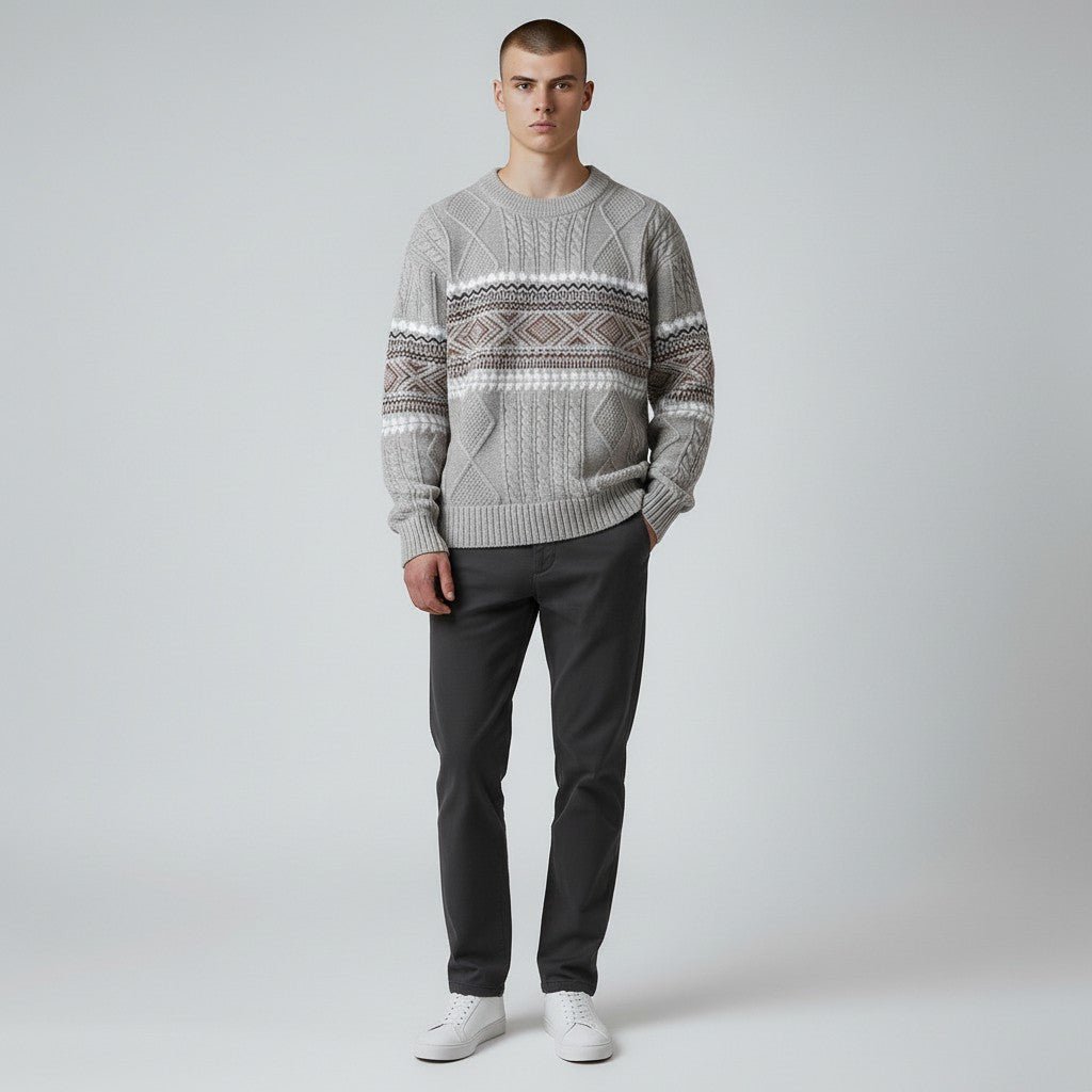 Sebas | Nordic Textured Winter Sweater - Kup online w Zorah