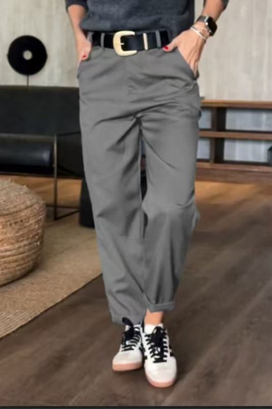 Sylwia | Eleganckie Spodnie w Paski - Kup online w Loafis