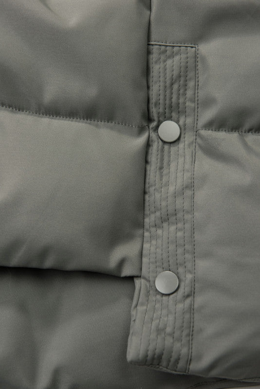 Zimní bunda s odepínací umělou kožešinou šedá - Kup online w Zorah